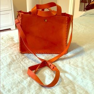 Madewell red leather purse crossbody